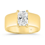 LADIES RING 2CT RADIANT DIAMOND 14K YELLOW GOLD