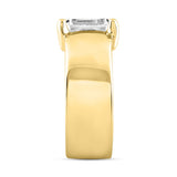 LADIES RING 2CT RADIANT DIAMOND 14K YELLOW GOLD