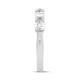 LADIES BAND 1CT OVAL DIAMOND 14K WHITE GOLD