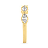 LADIES BAND 1CT MARQUISE DIAMOND 14K YELLOW GOLD