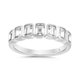 LADIES BAND 1 1/4CT EMERALD DIAMOND 14K WHITE GOLD