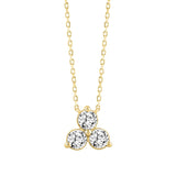 LADIES NECKLACE 1CT ROUND DIAMOND 14K YELLOW GOLD WITH CHAIN