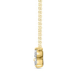 LADIES NECKLACE 1CT ROUND DIAMOND 14K YELLOW GOLD WITH CHAIN
