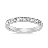 LADIES BAND ONLY 1/4CT ROUND DIAMOND 14K WHITE GOLD