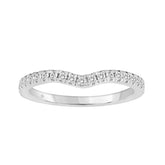 14K WHITE GOLD 1/4CT ROUND DIAMOND LADIES BAND