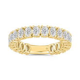 LADIES ETERNITY BAND 3CT OVAL DIAMOND 18K YELLOW GOLD