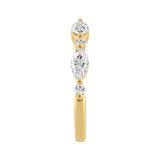 14K YELLOW GOLD 3/4CT ROUND/MARQUISE DIAMOND LADIES BAND