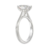 LADIES SOLITAIRE RING 2 1/2CT OVAL DIAMOND 14K WHITE GOLD