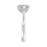 LADIES SOLITAIRE RING 2 1/2CT OVAL DIAMOND 14K WHITE GOLD