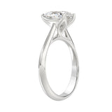 LADIES SOLITAIRE RING 2 1/2CT PEAR DIAMOND 14K WHITE GOLD