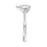 LADIES SOLITAIRE RING 2 1/2CT PEAR DIAMOND 14K WHITE GOLD