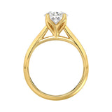 LADIES SOLITAIRE RING 2 1/2CT PEAR DIAMOND 14K YELLOW GOLD