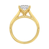 LADIES SOLITAIRE RING 2 1/2CT PRINCESS DIAMOND 14K YELLOW GOLD