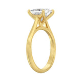 LADIES SOLITAIRE RING 2 1/2CT PRINCESS DIAMOND 14K YELLOW GOLD
