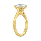 LADIES SOLITAIRE RING 2 1/2CT PRINCESS DIAMOND 14K YELLOW GOLD