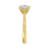 LADIES SOLITAIRE RING 2 1/2CT PRINCESS DIAMOND 14K YELLOW GOLD