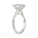 LADIES SOLITAIRE RING 4CT OVAL DIAMOND 14K WHITE GOLD