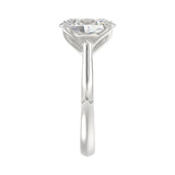 LADIES SOLITAIRE RING 4CT OVAL DIAMOND 14K WHITE GOLD