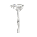LADIES SOLITAIRE RING 4CT PEAR DIAMOND 14K WHITE GOLD
