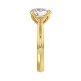 LADIES SOLITAIRE RING 4CT ROUND DIAMOND 14K YELLOW GOLD