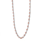 LADIES NECKLACE 15CT ROUND/PEAR/OVAL DIAMOND 14K WHITE/ROSE GOLD