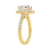 14K YELLOW GOLD 1.00CT ROUND DIAMOND LADIES RING (CENTER STONE ROUND DIAMOND 2CT)