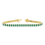 LADIES BRACELET 3CT ROUND/EMERALD DIAMOND 14K YELLOW GOLD (CENTER STONE ROUND/EMERALD DIAMOND 2 3/4CT )