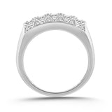 10K WHITE GOLD 1.00CT ROUND DIAMOND MEN'S RING