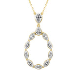 LADIES PENDANT WITH CHAIN 2 1/2CT MARQUISE/PEAR DIAMOND 14K YELLOW GOLD