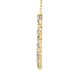 LADIES PENDANT WITH CHAIN 2 1/2CT MARQUISE/PEAR DIAMOND 14K YELLOW GOLD