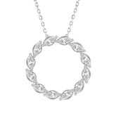 LADIES NECKLACE 3.00CT MARQUISE DIAMOND 14K WHITE GOLD