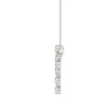 LADIES PENDANT WITH CHAIN 1 1/4CT PEAR DIAMOND 14K WHITE GOLD