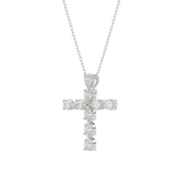 LADIES PENDANT WITH CHAIN 1 1/4CT PEAR DIAMOND 14K WHITE GOLD