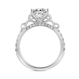 LADIES RING 2 1/2CT ROUND/BAGUETTE/PRINCESS DIAMOND 14K WHITE GOLD