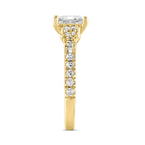LADIES RING 2 1/2CT ROUND/BAGUETTE/PRINCESS DIAMOND 14K YELLOW GOLD