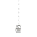 LADIES SOLITAIRE PENDANT 1CT OVAL DIAMOND 14K WHITE GOLD