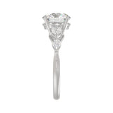 LADIES RING 2 1/2CT ROUND/PEAR/MARQUISE DIAMOND 14K WHITE GOLD (CENTER STONE ROUND DIAMOND 2.00CT)