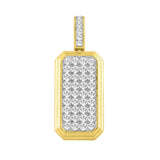 10K YELLOW GOLD 4.00CT ROUND DIAMOND MEN'S CHARM PENDANT
