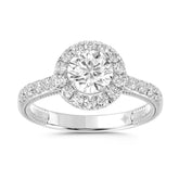 LADIES RING 2.50CT ROUND DIAMOND 14K WHITE GOLD (CENTER STONE ROUND DIAMOND 2.00CT)