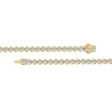 LADIES BRACELET 5.00CT ROUND DIAMOND 14K YELLOW GOLD