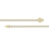 LADIES BRACELET 5.00CT EMERALD DIAMOND 14K YELLOW GOLD