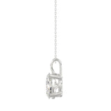 LADIES SOLITAIRE PENDANT 2CT OVAL DIAMOND 14K WHITE GOLD