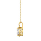 LADIES SOLITAIRE PENDANT 2CT OVAL DIAMOND 14K YELLOW GOLD