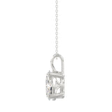 LADIES SOLITAIRE PENDANT 3CT OVAL DIAMOND 14K WHITE GOLD