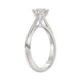 LADIES RING 0.75CT ROUND DIAMOND 14K WHITE GOLD