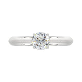 LADIES RING 0.75CT ROUND DIAMOND 14K WHITE GOLD