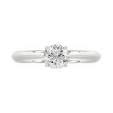 LADIES RING 0.75CT ROUND DIAMOND 14K WHITE GOLD