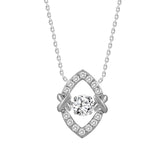 14K WHITE GOLD 3/4CT ROUND DIAMOND LADIES PENDANT