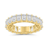 LADIES BAND 6 5/8CT EMERALD DIAMOND 14 K YELLOW GOLD