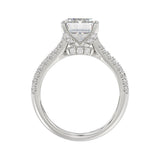 14K WHITE GOD 1 1/4CT ROUND/BAGUETTE/RADIANT DIAMOND SEMI MOUNT LADIES RING (CENTER STONE RADIANT DIAMOND 4.00CT)